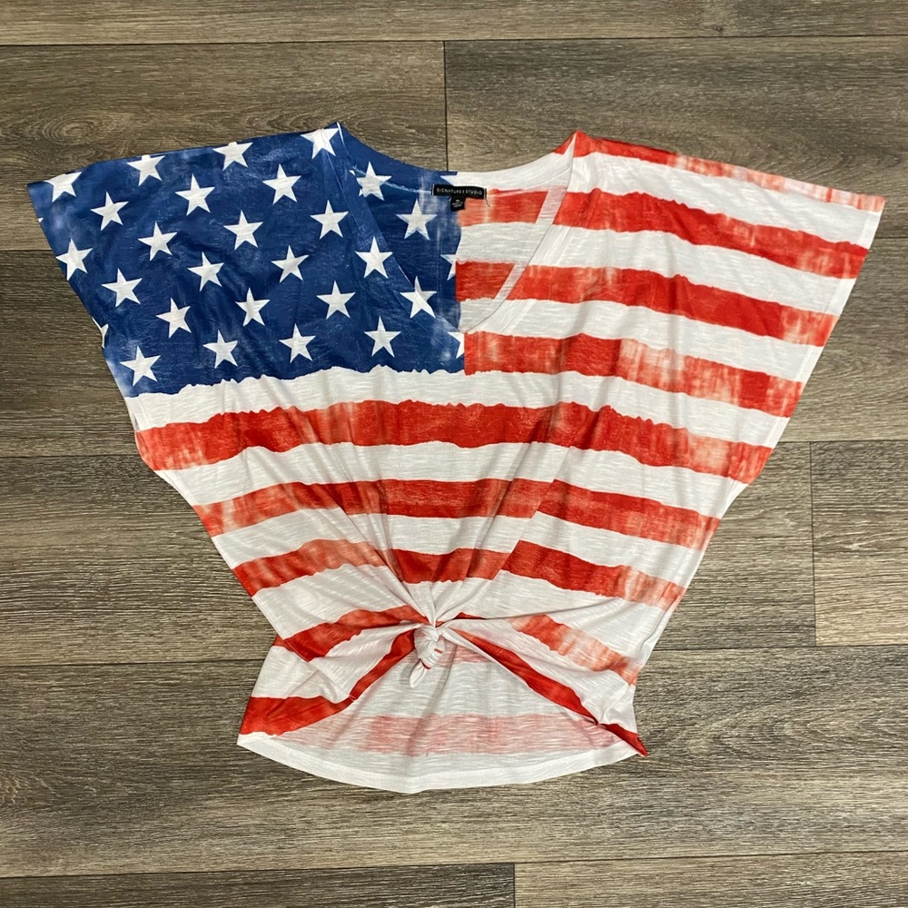 Signature Studio American Flag Top FROM CATO in SIZE XLarge LIKE NEW - Picture 6 of 16